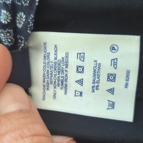 Lands' End stretch skinny pants black 2P - Picture 3 of 6